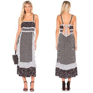 Free People Black and White Floral Maxi Dress